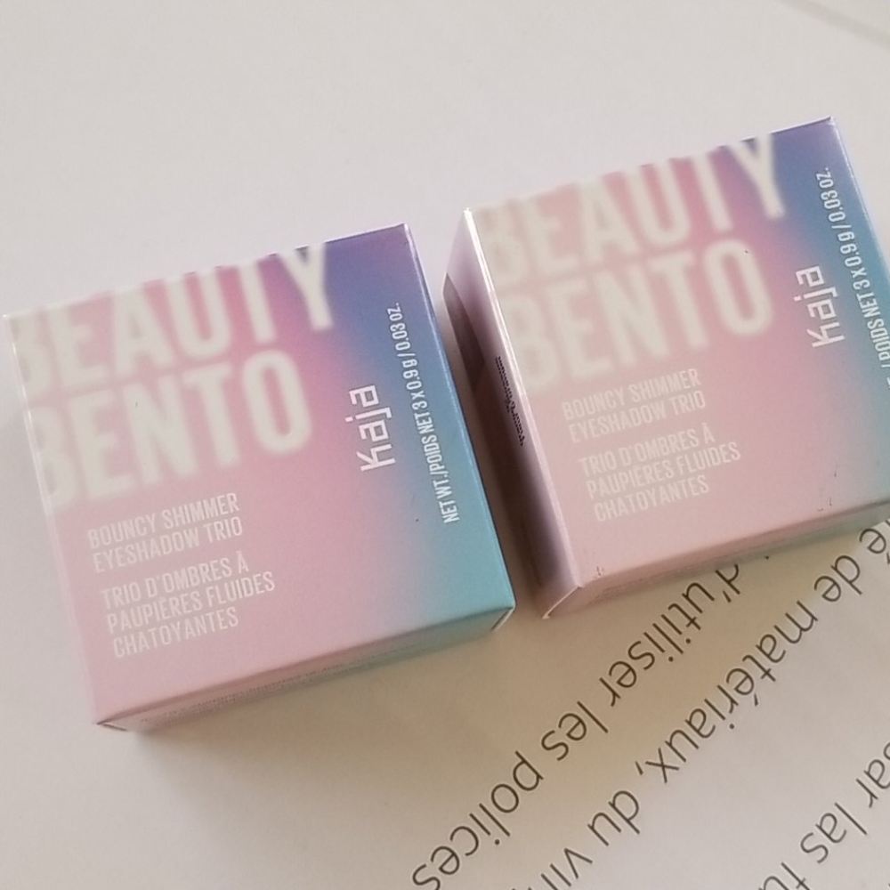 Brand New Kaja Beauty Bento Bouncy Eyeshadow Trios